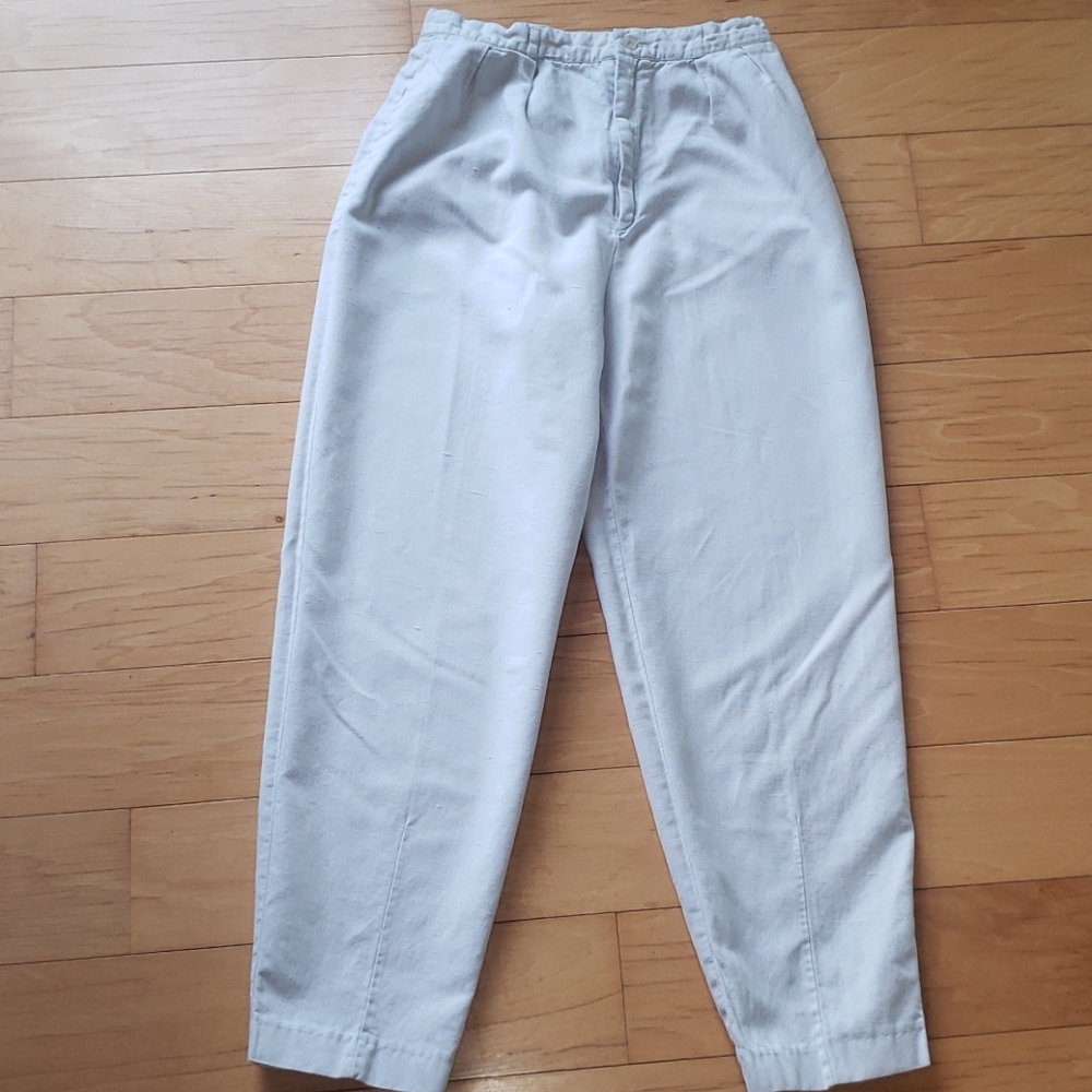 Vintage 1980's For Pete's Sake white linen pants